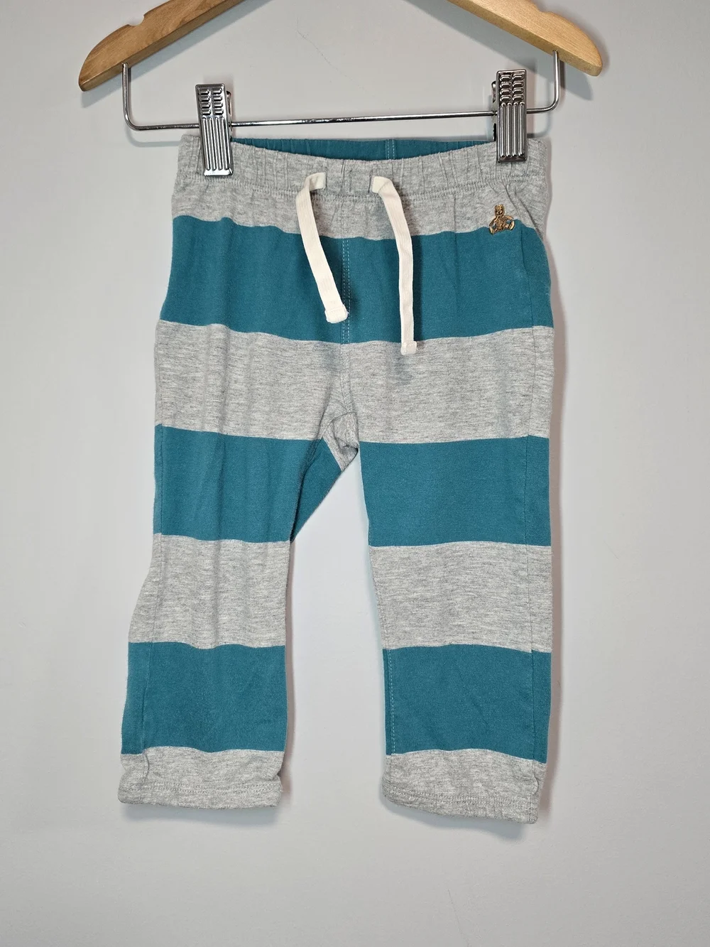 Baby Gap Teal and Gray Striped Kids Sweatpants